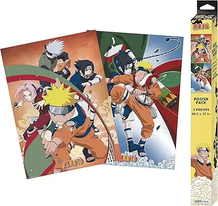 ABYSTYLE - NARUTO - Set 2 Chibi Posters - Equipe 7 (52x38cm)