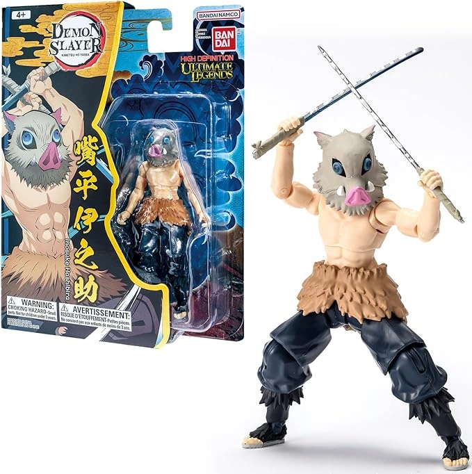 BANDAI Ultimate Legends HD - Figurine articulée Inosuke Hashibira  - Licence Officielle Demon Slayer