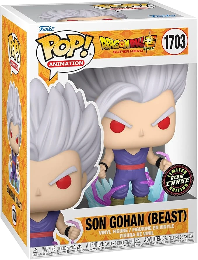 Funko Pop! Animation: DBSSH - Gohan UI - 1 Chance sur 6 D'avoir Une Variante Rare Chase - Brille dans Le Noir - Dragon Ball Super Super Hero