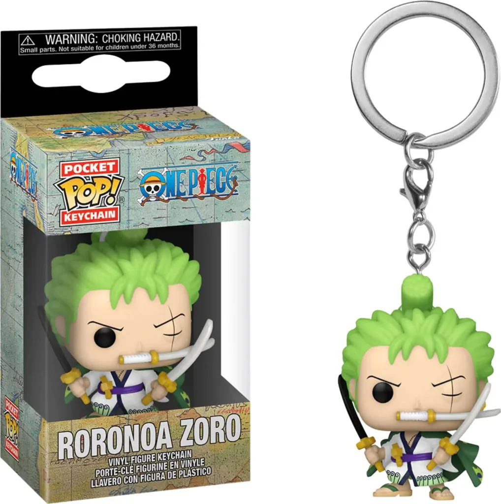 Pocket Pop! Keychain : Roronoa Zoro (Three swords)